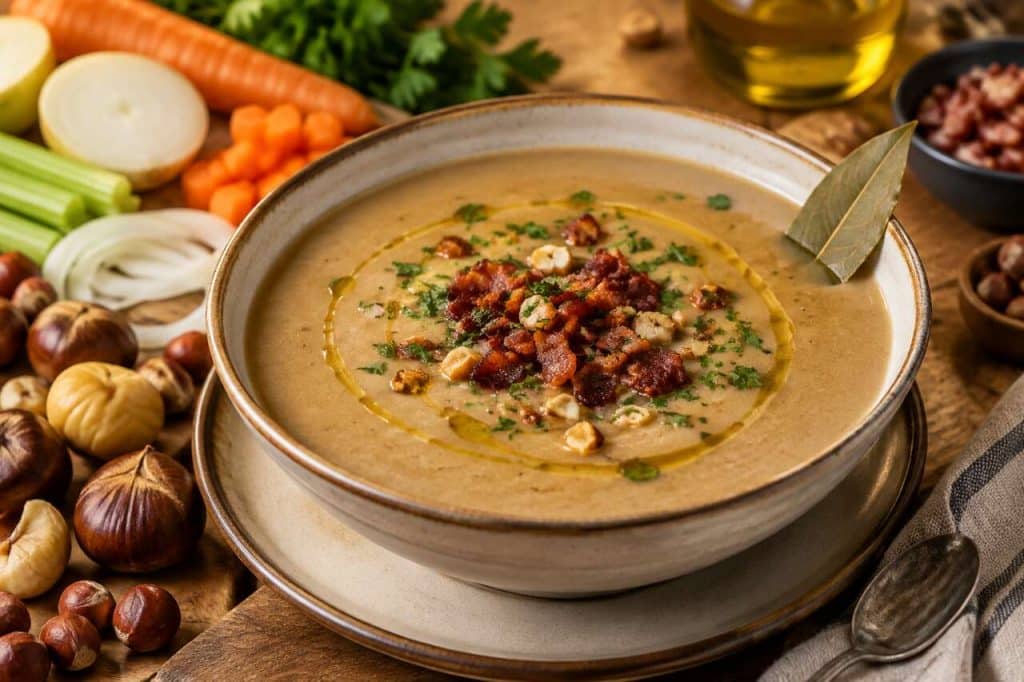 Velouté de châtaignes : recette gourmande et réconfortante