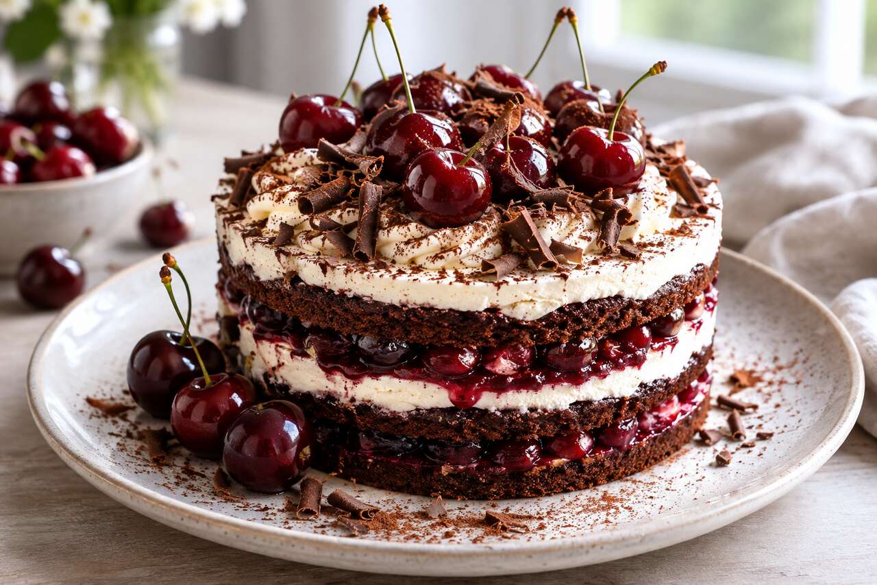 Recette d'entremets façon forêt-noire