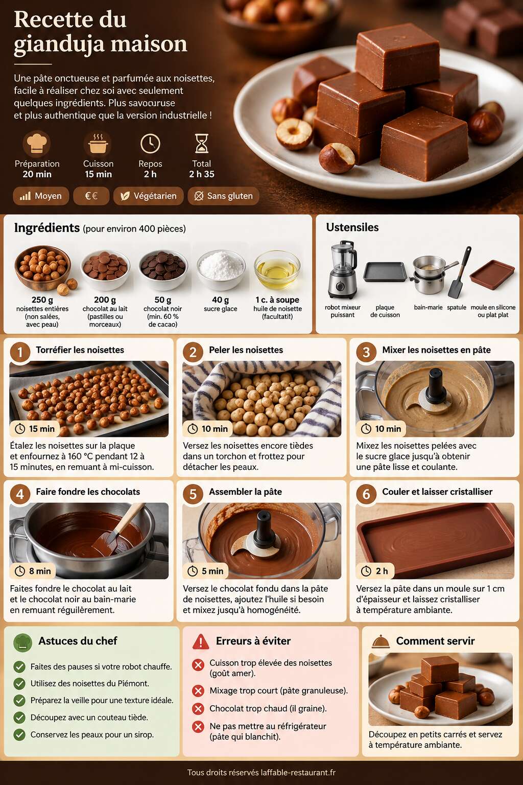 Fiche recette Recette du gianduja maison Fiche recette Recette du gianduja maison