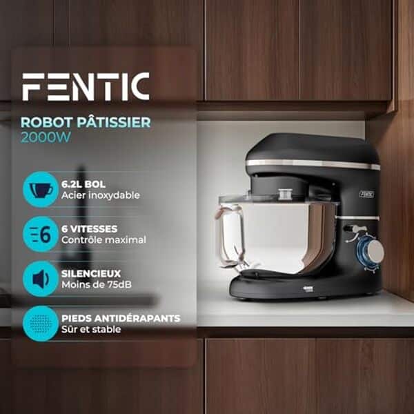 Découvrez notre test complet du robot pâtissier Fentic 2000W avec bol 6, 2L : performances, fonctionnalités et avis pour vos préparations culinaires. 