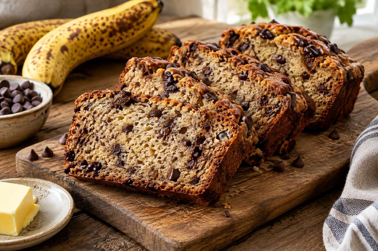 Banana Bread aux Pépites de Chocolat : recette délicieuse et facile