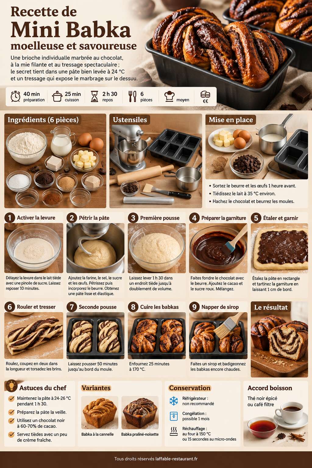 Fiche recette Recette de Mini Babka moelleuse et savoureuse